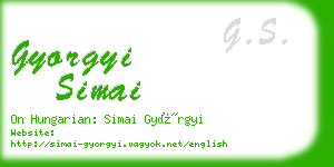 gyorgyi simai business card